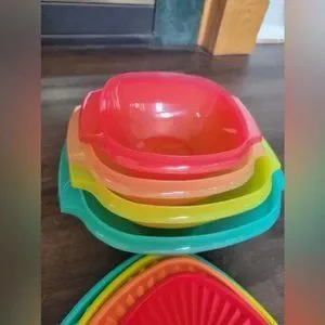 NewTupperware Servalier 16oz Salad Bowls – Set Of 4 With Lids, BPA Free, Dishwasher Safe